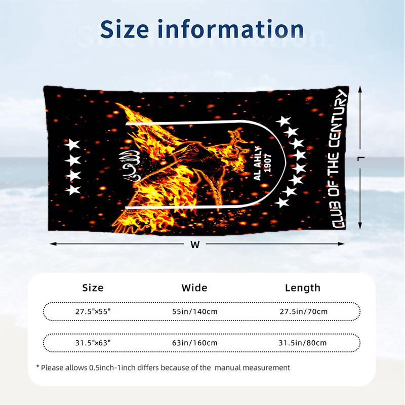 Al ahly (14) Theme Beach Towel Sand Resistant Soft And Comfortable Suitable For The Pool Camping Yoga And Diving A Travel Essential