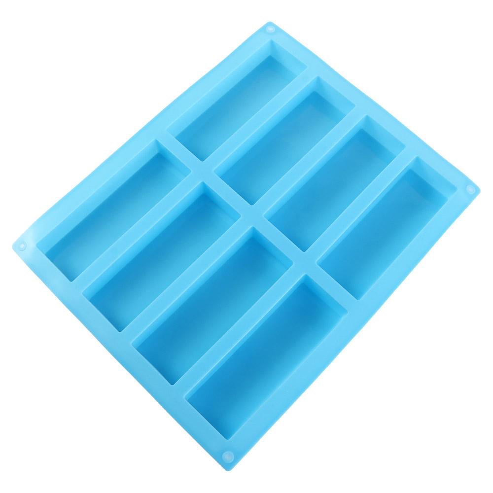 8 Cavity Silicone Baking Mold Rectangular Loaf Pan Durable Energy Bar Maker Kitchen Tools