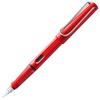 LAMY Safari Red Fountain Pen Red Ergonomic Grip and Polished Steel Nib Size EF Ideal for Writing and Calligraphy Includes LAMY T10 Blue Ink Cartridge