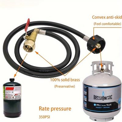 Кемпинговая газовая плита Дополнительный адаптер на пропане Газовый адаптер Соединительный шланг Медные аксессуары для уличной газовой плиты для кемпинга.