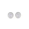 Boucles D'oreilles Luxenter En Argent 925 Avec Zircon Brillant Finition En Rhodié Largeur 8mm- Imrak