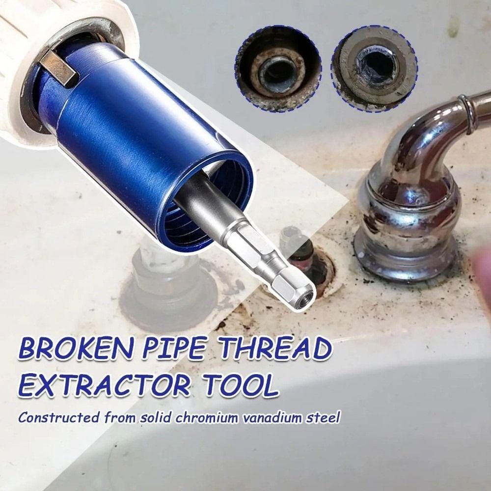 3IN1 Design Broken Bolt Remover Screw Extractor Plumbing Repair Tool Water Pipes