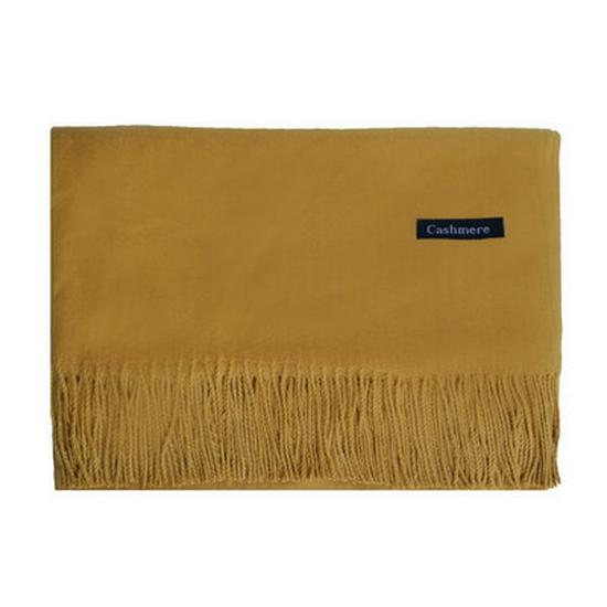 2025 Autumn/Winter Solid Color Imitation Cashmere Mid-Length Warm Tassel Scarf - Japanese & Korean Sweet Fashion
