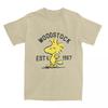 Woodstock Мужская Женская Футболка Повседневная Футболка Футболки с Коротким Рукавом и О-Образным Вырезом Хлопковая Одежда