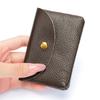 New Retro Leather Mini Minimalist Storage Card Bag Mens Top Cowhide Pocket Money ID Cards Credit Card Holder Slim Wallet
