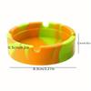 1pc, Portable Silicone Ashtray - Durable, Heat-Resistant & Easy-Clean, Luminous Tie-Dye Design for Home, Car, and Travel Use
