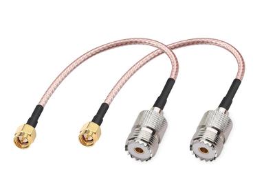DHT Electronics Портативная антенна SMA Male на UHF Female 6 для усилителей, 2 шт. Кабели, Разъем SO-239, Дюйм,