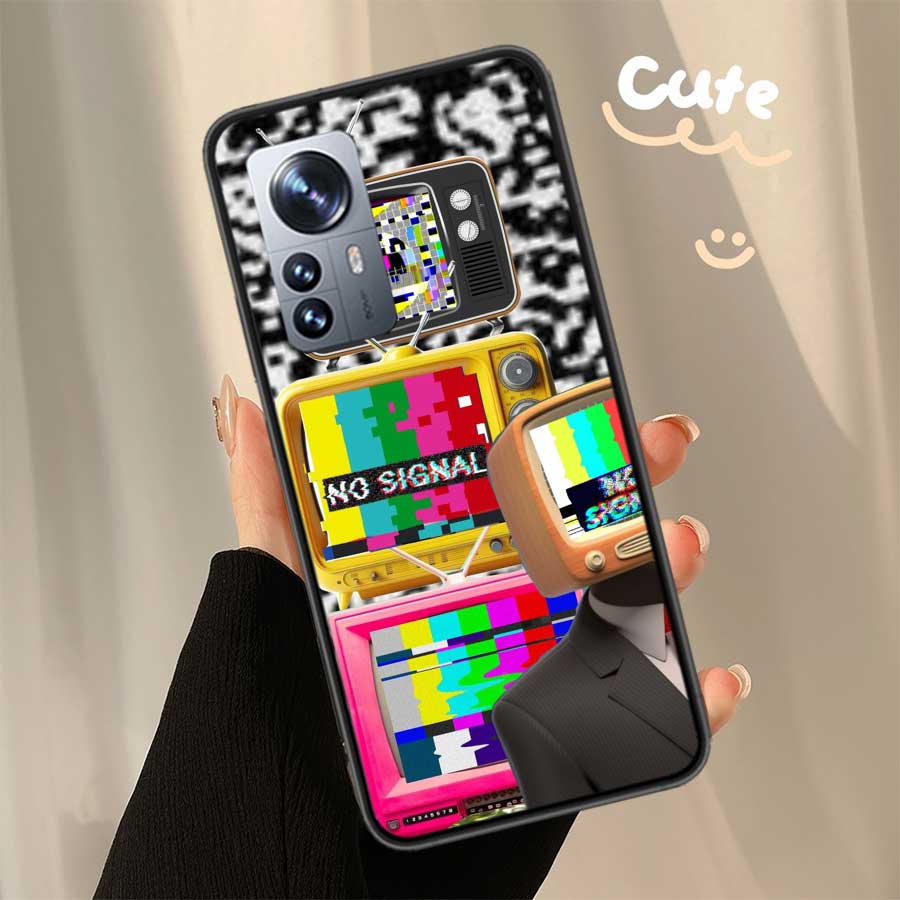Retro TV Test Pattern Phone Case For Xiaomi 14 F7 Ultra Mi 15 Poco M6 M5S F6 F5 F3 X7 X6 X5 X4 X3 11T 10T Pro 11 Lite Cover Coqu