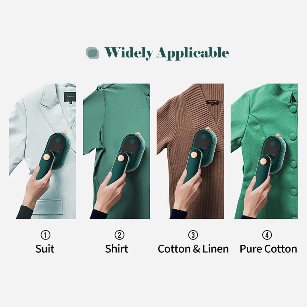 Portable Handheld Steam Iron Mini Travel Iron Fabric Garment Iron Hanging Ironing Wrinkles Removing Lightweight Steamer for Home Office Travel