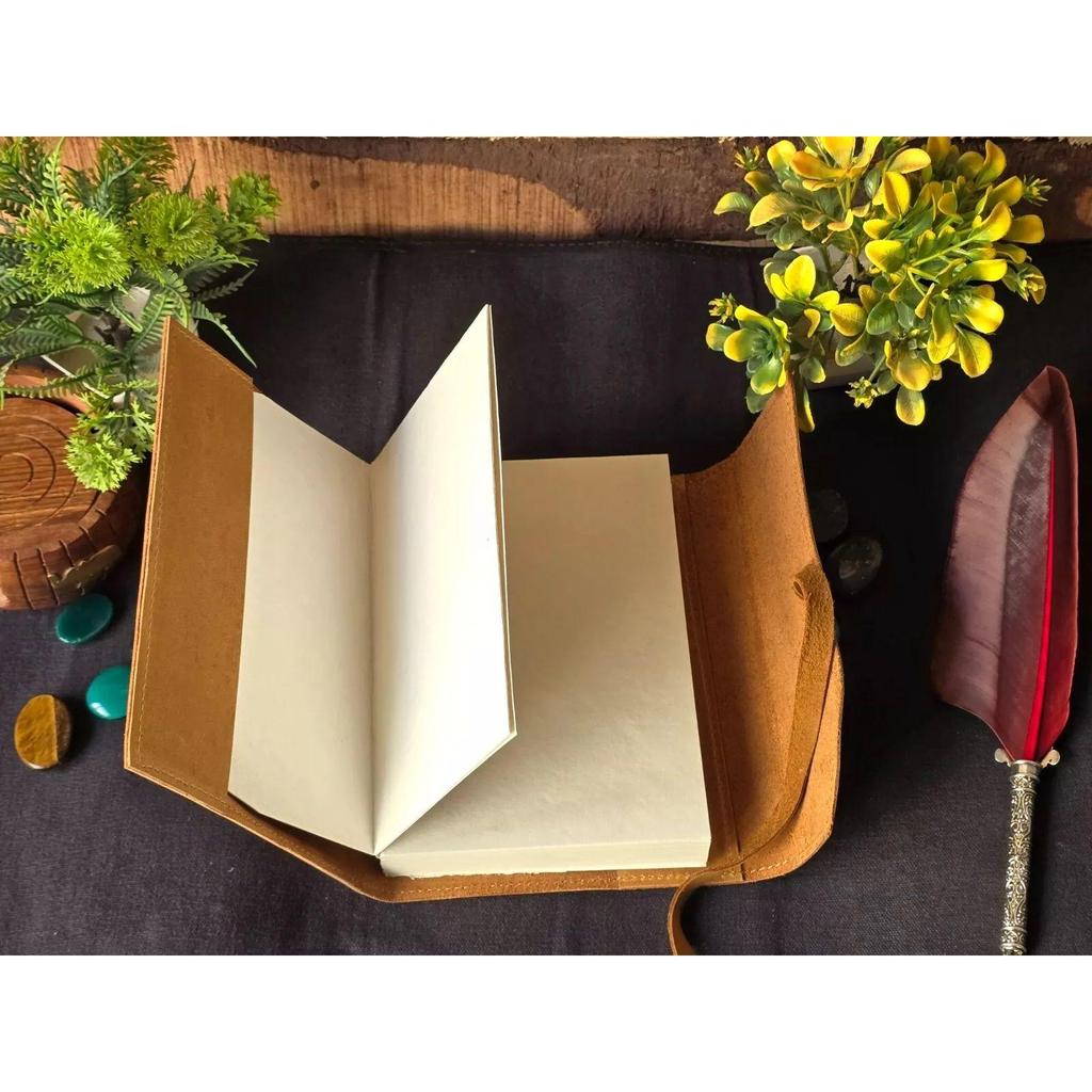 Genuine Leather Notebook, Nature Cowhide, Diary Journal, Grimoire Vintage Journa