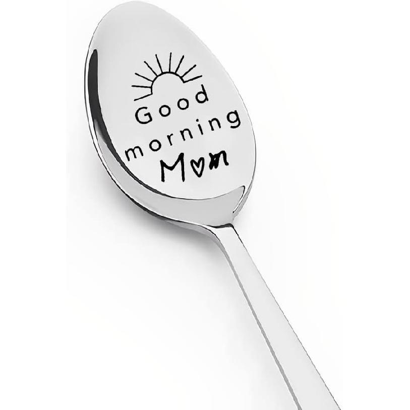 Nana Spoon Gifts from Grandchildren Grandkids, Good Morning Nana Spoons for Grandma Grandmother Mothers Day Birthday Gift for Nana Nanny Tea Coffee