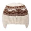 Warm Lined Knit Hat Fair Isle Pattern Cold Weather Cap Winter Beanie  Cold Weather Protection