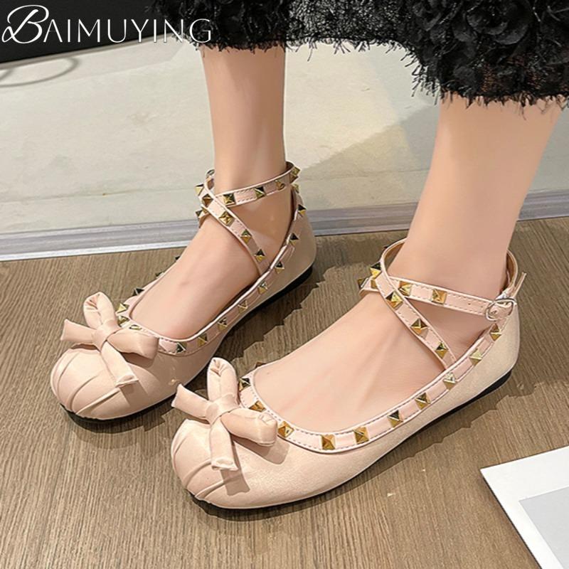 Балетки с бантом Женские сандалии Летние Мэри Джейн Тренд 2025 Лоферы Дизайнерская Новая Обувь для Вечеринки Платья Sandalias Mujer