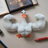 Юшенг Мускулистый Гусь Орнамент 3D Печатная Фигурка Белого Гуся Статуэтка Скульптура Животного Украшение для Дома Офиса Настольное Украшение Орнамент