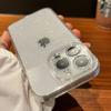Блестящий прозрачный чехол для iPhone 16 15 14 13 12 11 Pro Max 16 Plus 16 Pro Защита объектива ударопрочный прозрачный мягкий чехол