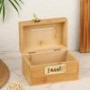 Wooden Combination Lock Piggy Bank Secure Box for Kids Savings Portable Treasure Storage Box with 3 Digit Lock for Home Gift