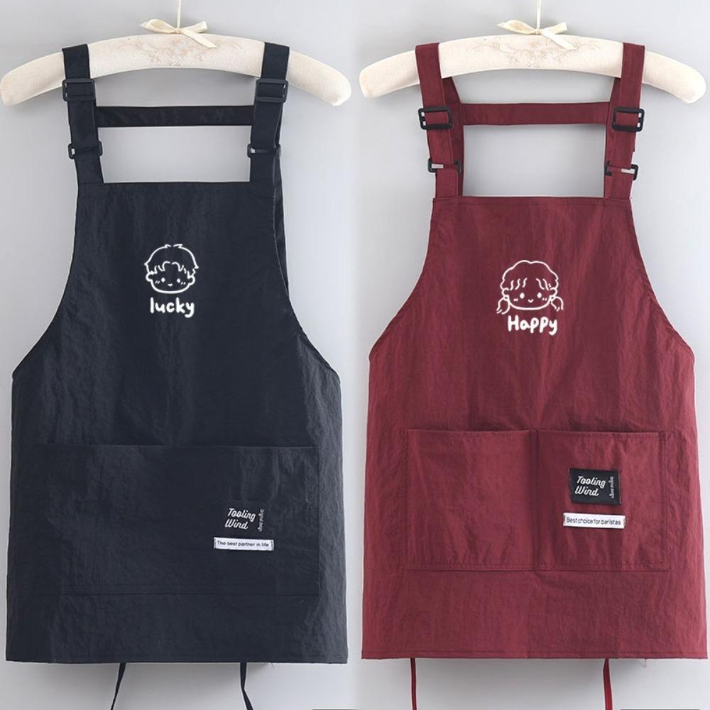 Waterproof Kitch Apron Cartoon Cooking Smock Portable Chef Apron for Home Kitchen