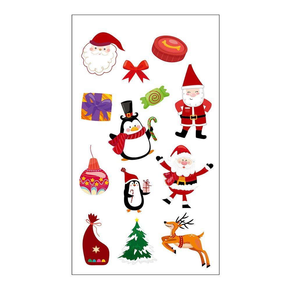 10 шт., водонепроницаемые рождественские временные татуировки, водонепроницаемые рождественские подарки, руки, тело