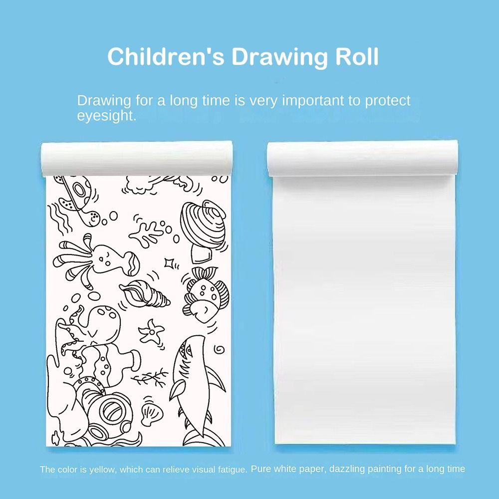Little Artist DIY Toys Color Filling Paper Blank Coloring Children's Drawing Roll Watercolor Paper