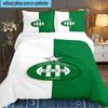 3PCS Green Saint-Etienne Football  Bedding set,Ideal for1pc Duvet Cover And 2pcs Pillowcases Perfect for Christmas gift,Ideal for Bedroom, Dormitory