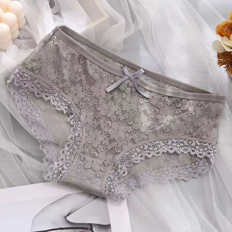 Women'S Panties Mid-Rise Cotton Crotch Breathable Buttocks Student Briefs