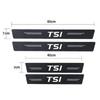 RSQ1 Valve Stems Caps Luminous Auto Door Sill Protect Decals Anti Scratching, For Volkswagen VW TSI Logo Car Threshold Strip Welcome