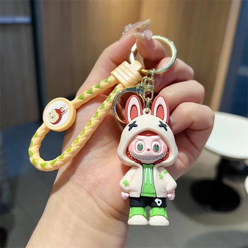 Cute Sheep Labubu Keychain for Car Keys Anime Keychains Women Men Doll Keyring Friends Key Chain Accessories Jewelry Bag Charms