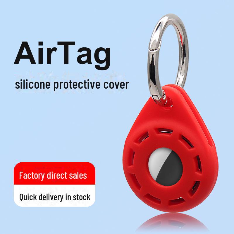 Waterdrop Multicolor Silicone AirTag Protective Cover with Hanging Buckle