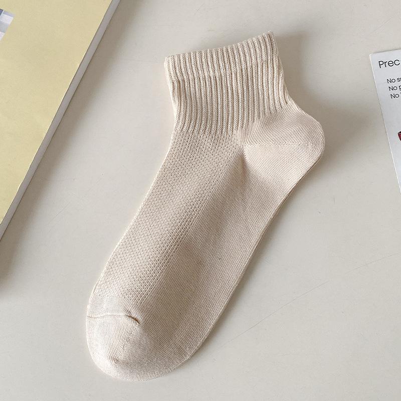 Women's Thin Mesh Breathable Cotton No-Show Socks - Spring & Summer