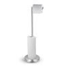 Toilet Paper Holder Stand Stainless Steel Rustproof Pedestal Lavatory Tissue Roll Holder Floor Stand Modern Brushed Finish