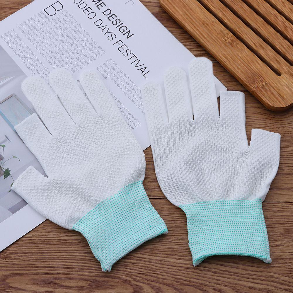 Sunscreen Sports Sun Protection Driving Biking Mittens Two Half Fingers Anti-Slip Fishing Gloves