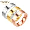 Простое 6 мм простое кольцо из титановой стали, женское, европейское и американское модное мужское кольцо