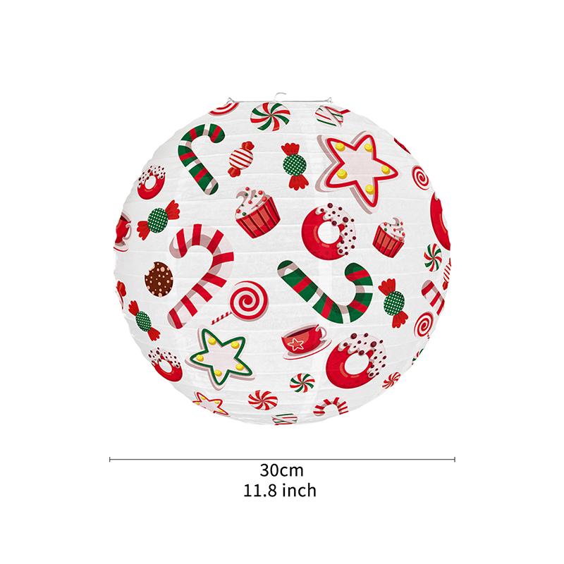 Christmas Hanging Lantern Chinese Paper Ball Lampion Christmas Festival Decoration Santa Xmas Gift Craft Decor Christmas Tree