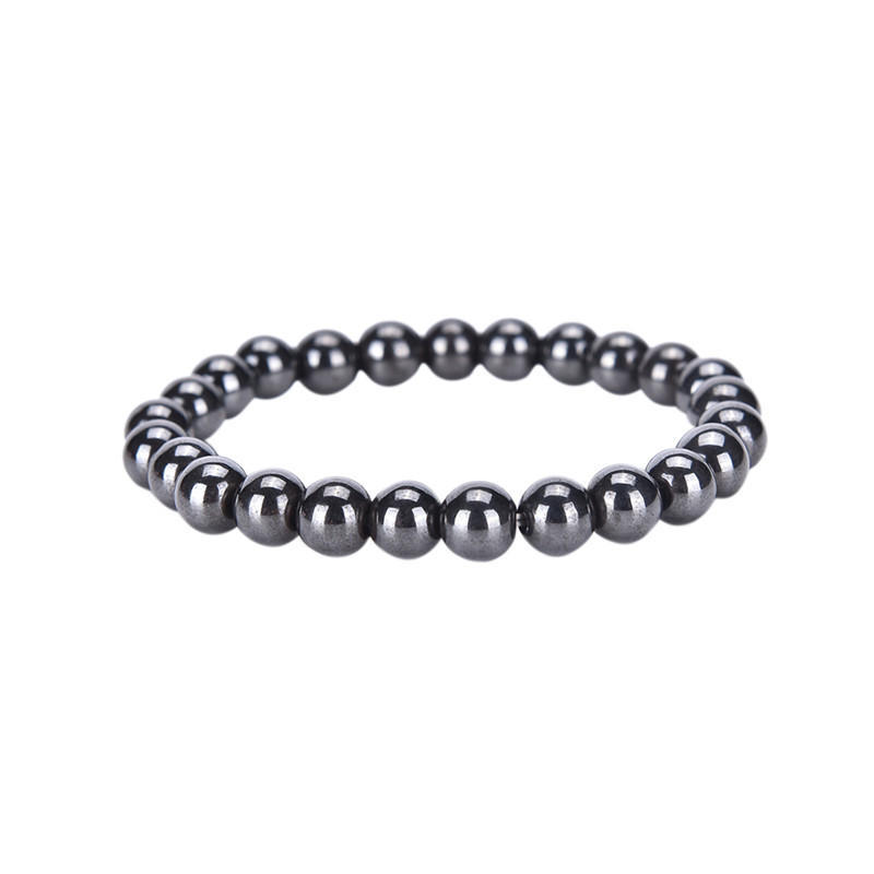 Weight Loss Round Black Stone Bracelet Health Care Magnetic Therapy Bracelet