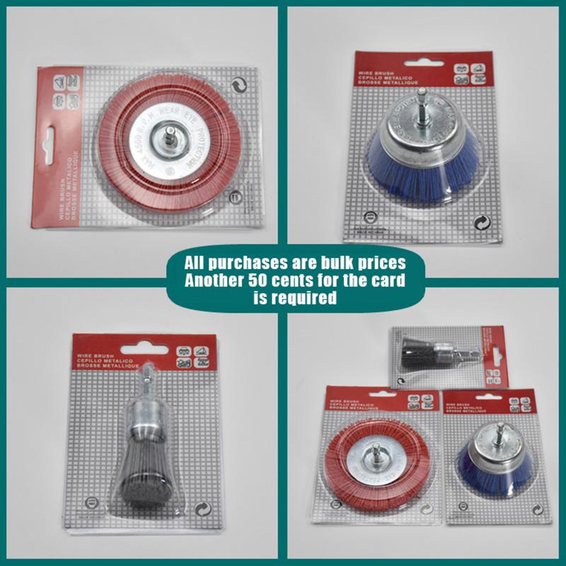 Для дрели, роторного инструмента, удаление ржавчины/коррозии/краски, нейлоновая абразивная щетка, зернистость 80/120/180/240, плоская абразивная щетка, хвостовик 1/4"