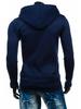 Men’s Fashion Casual Hoodie with Slant Zipper Design 
