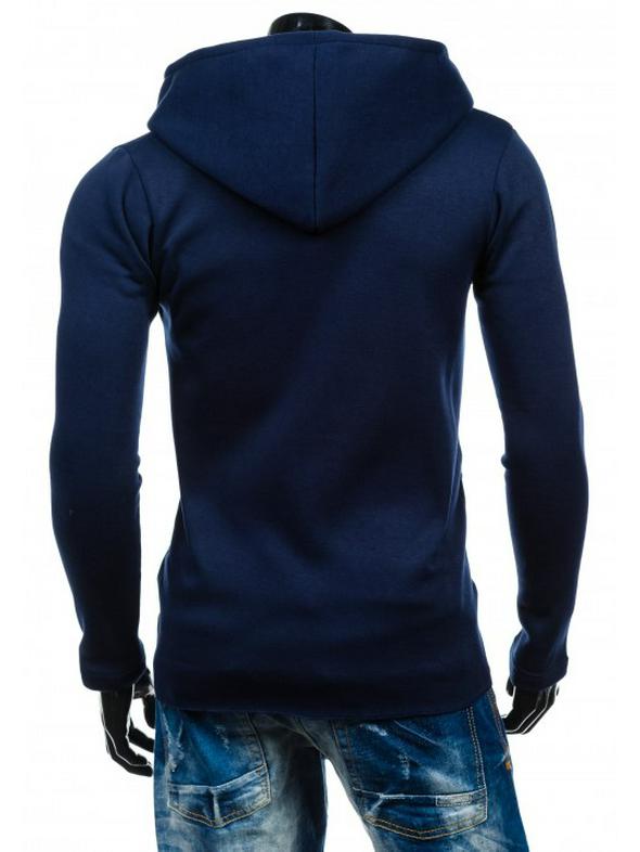 Men’s Fashion Casual Hoodie with Slant Zipper Design