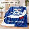 Custom Text Flannel Blanket Cardiff City Print Warm Cozy Blanket Home Sofa Bedding