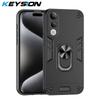 KEYSION Противоударный защитный чехол для VIVO V50 Lite 5G, мягкий силикон + защитное кольцо для камеры ПК, подставка для телефона, чехол для VIVO V50 Lite