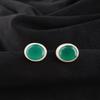 Зеленый Оникс Драгоценный Камень Ювелирные Изделия из Стерлингового Серебра 925 ручной работы Серьги-пусеты 0,5" EE-178-17