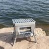 Складная BBQ Жаровня Портативная Складная Решетка для Барбекю Печка Ультралегкая Многофункциональная для Рыбалки Походов для Туризма с Рюкзаком Пикника
