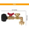 Brass Propane Refill Adapter For 1 Lb Tanks With Guage Convert 20 Lbs LPG Tank To 1Lb Propane Cylinder