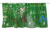 MOOMIN Quarter Report Moomin Small Window Cafe Curtain Green Width 140 x Length 52cm Cotton Privacy Screen Storage in (MOOMIN) "I'm Here" Approx. 100%