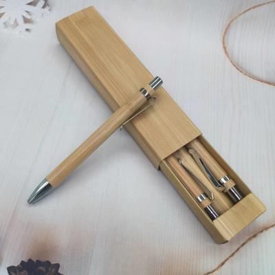 Набор из 4 шт., шариковая ручка из бамбукового дерева, диаметр 1,0 мм, шариковая ручка с синими и черными чернилами