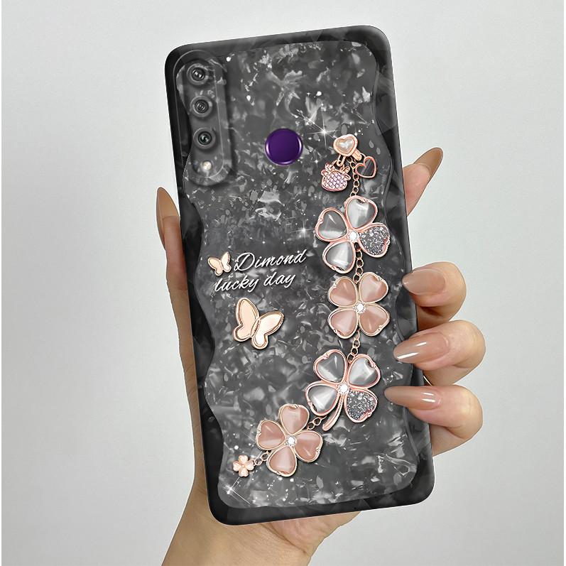 Чехол для Huawei Y6p MED-LX9 Красивые Бабочки Цветы Coque Мягкий Жидкий Силикон Чехол для Телефона Для Huawei Y7p Y 6p 2020 Задняя Крышка