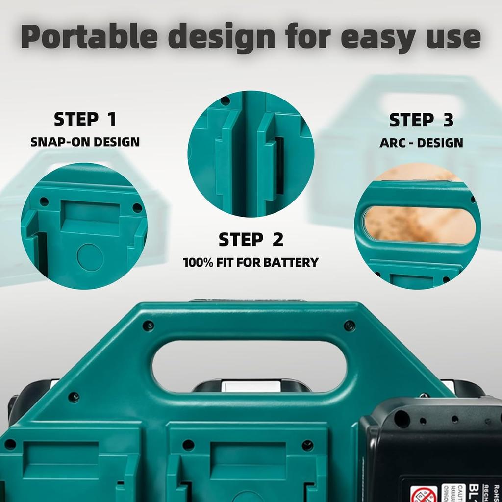 6-местный держатель для хранения аккумуляторов Makita 18V/11.1V Подходит для аккумуляторов BL18/BL11 Портативный и прочный органайзер для аккумуляторов для верстака