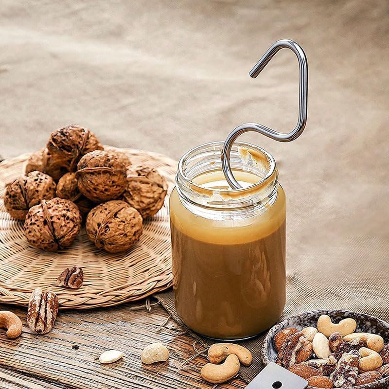Multifunctional Mixing Stick 12-30ozUniversal Size Food Grade Stainless Steel Peanut Butter and Almond Butter Mixing Tool Kitche