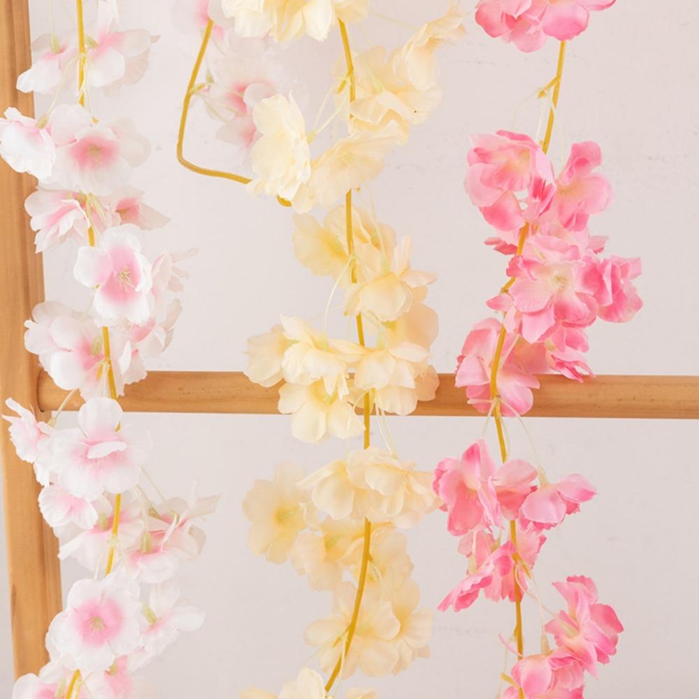 5 шт 187 см подвесные цветы гирлянда искусственные вишневые цветы лозы шелковые вишневые цветы гирлянда на открытом воздухе для свадебной вечеринки домашний сад арка декор