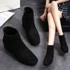Women Suede Ankle Boots Chunky Heels Autumn New Mid-heel Shoes Women Trend Snow Boots Elegant Walking Goth Botas Mujer