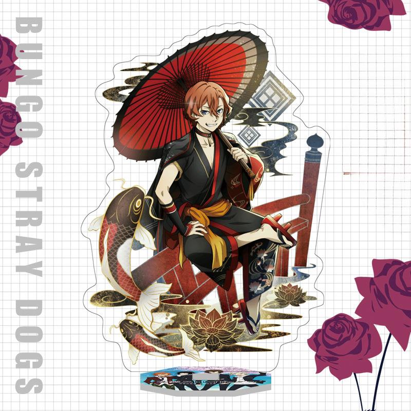 Япония Бунго Бродячие Собаки Аниме Фигурка Акриловая Подставка Модель Игрушки Дазай Осаму Накахара Чуя Рюносуке Акутагава Декор Стола